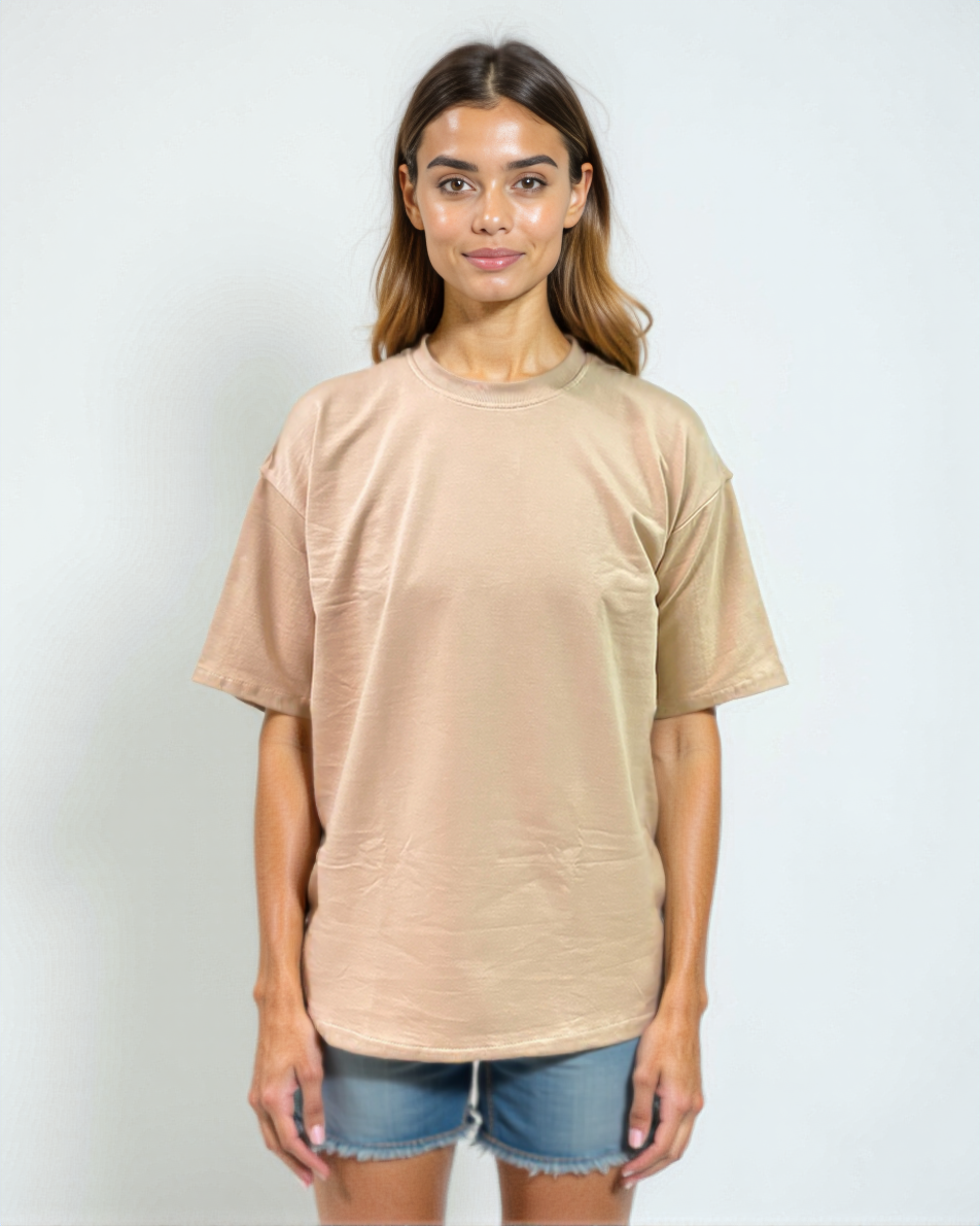 Beige oversized T-shirt from Cozy Soul (Unisex T-Shirt)