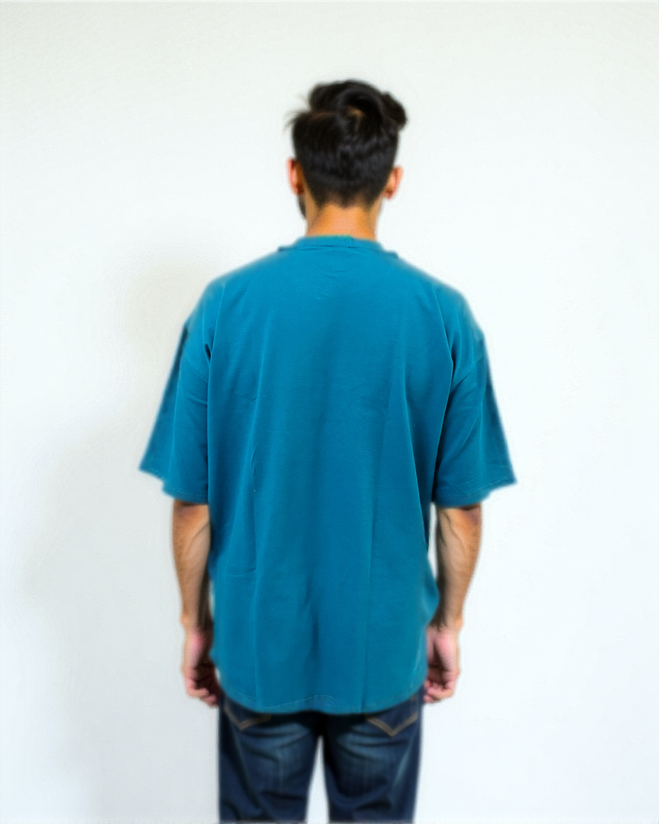 Crystal teal printed oversized T-shirt from Cozy Soul (Unisex T-Shirt)