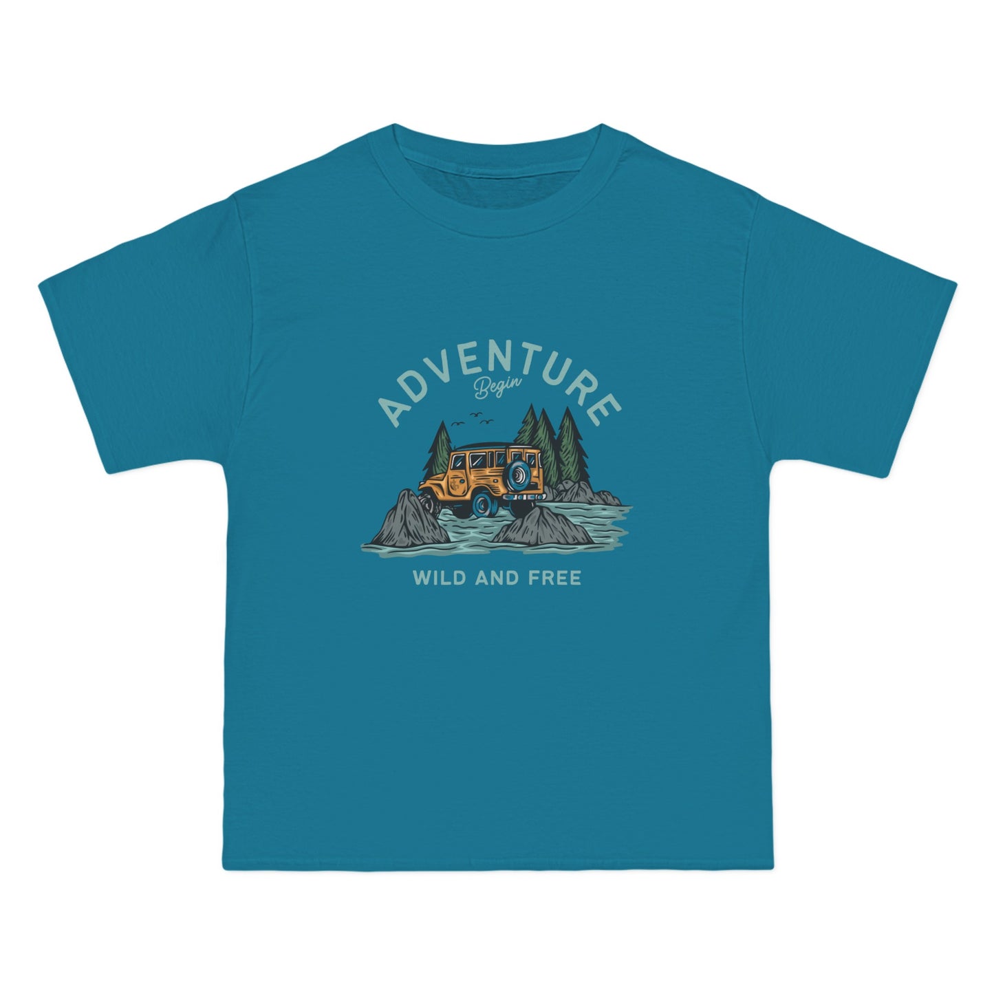 Crystal teal printed oversized Tshirt for men - Cozy Soul