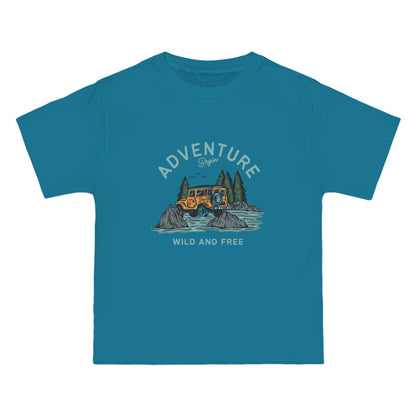 Crystal teal printed oversized Tshirt for men - Cozy Soul