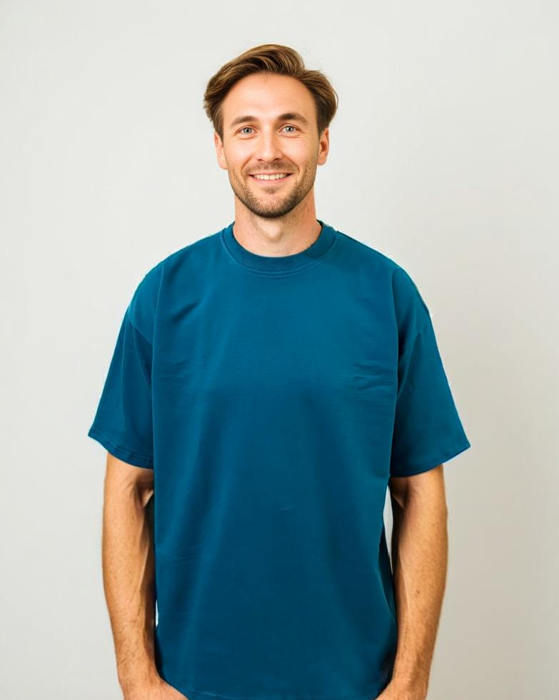 Crystal teal back printed oversized T-shirt from Cozy Soul (Unisex T-shirt)