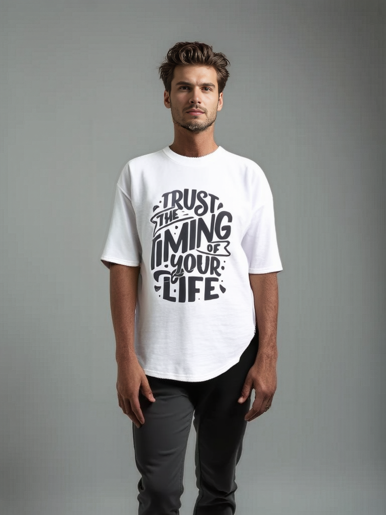 White printed oversized T-shirt From Cozy Soul (Unisex T-Shirt)