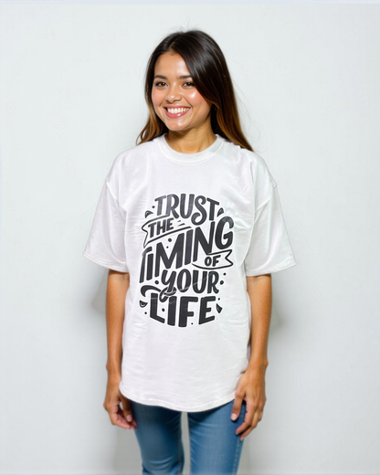 White printed oversized T-shirt From Cozy Soul (Unisex T-Shirt)