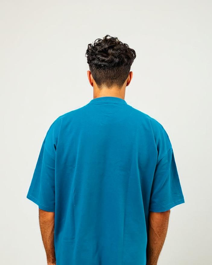 Crystal teal printed oversized T-shirt from Cozy Soul (Unisex T-Shirt)