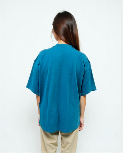 Crystal teal printed oversized T-shirt from Cozy Soul (Unisex T-Shirt)