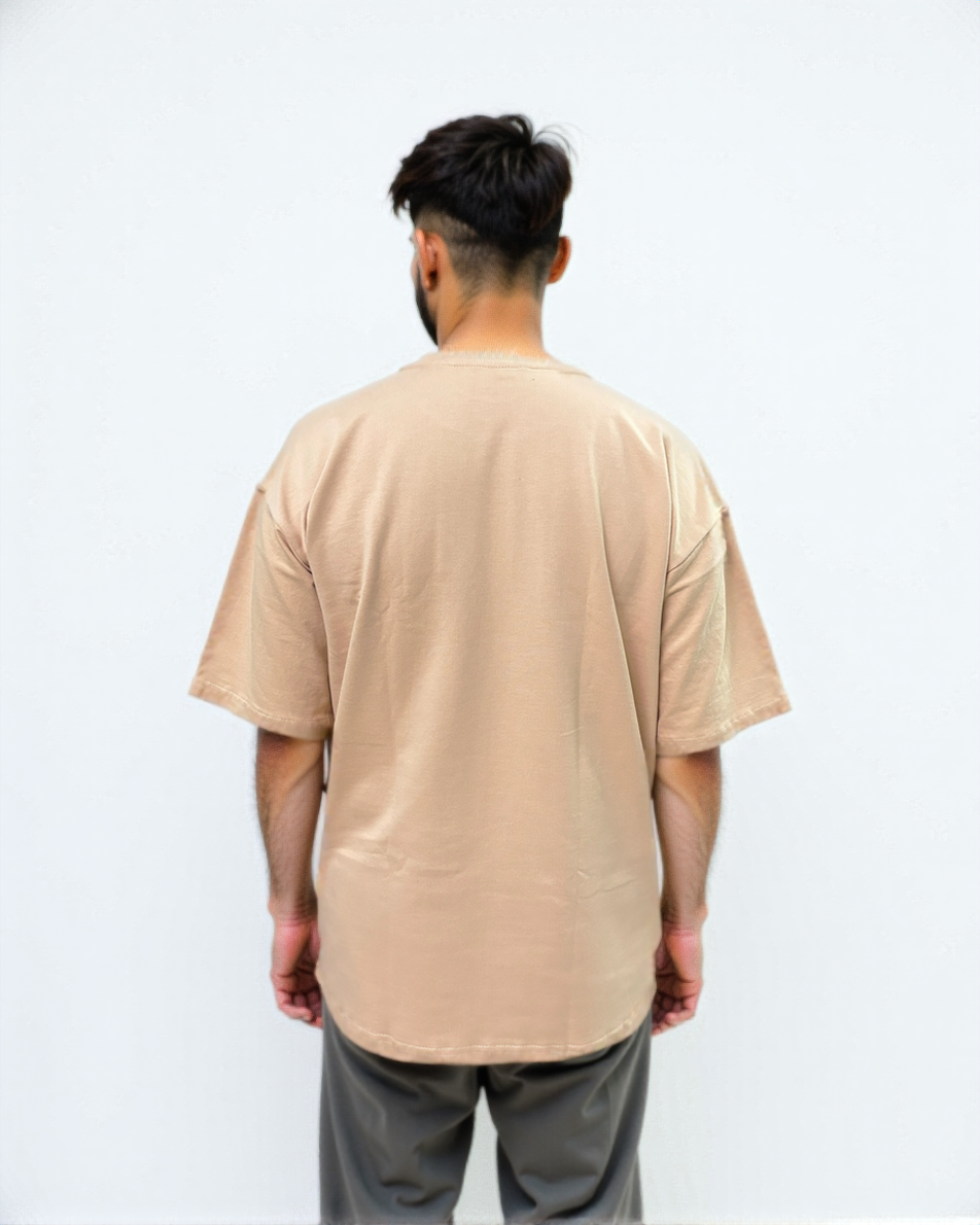 Beige oversized T-shirt from Cozy Soul (Unisex T-Shirt)