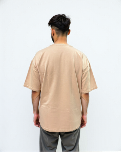 Beige oversized T-shirt from Cozy Soul (Unisex T-Shirt)