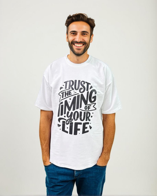 White printed oversized T-shirt From Cozy Soul (Unisex T-Shirt)