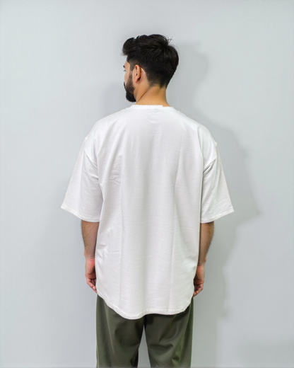 White printed oversized T-shirt From Cozy Soul (Unisex T-Shirt)